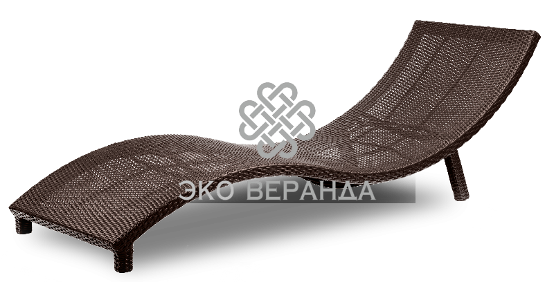 Шезлонг из искусственного ротанга 